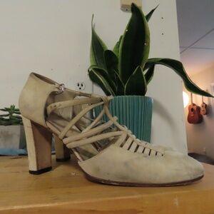 Prado Vero Cuoro heels, 39, Cream